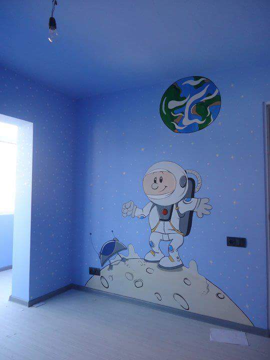 pictura camera copiilor astronauti 2